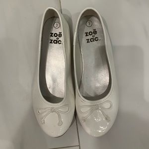 Girls white flats